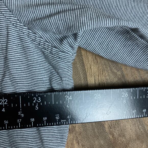 F & G Tech Mens Shirt Gray White Striped Collared Long Sleeve Henley Stretch XL - Picture 8 of 12